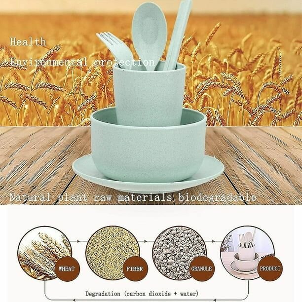 Wheat Straw Dinnerware 4 Kids