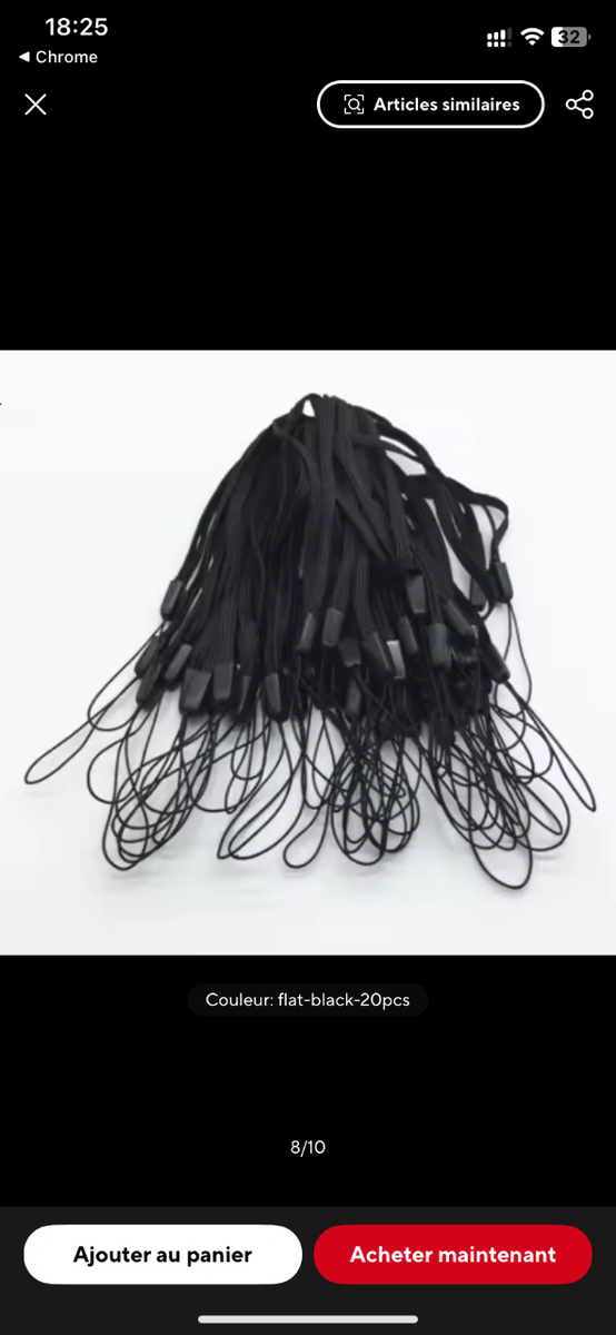 Lot de 100 lanières