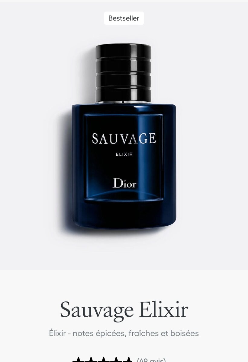 Dior Sauvage Elixir Parfum Homme