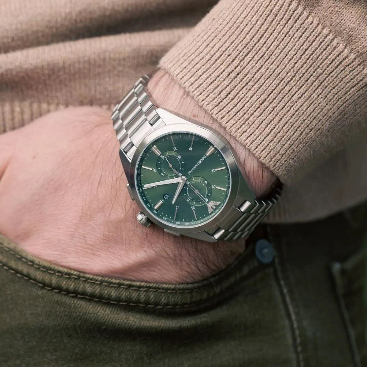 Montre Homme Argent Chrono