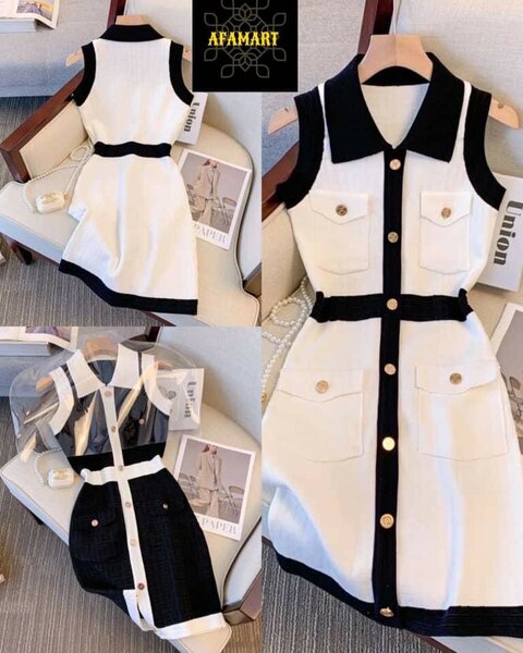Chic robe en deux couleurs