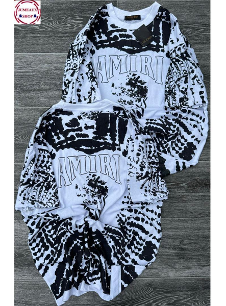 T-shirt blanc noir