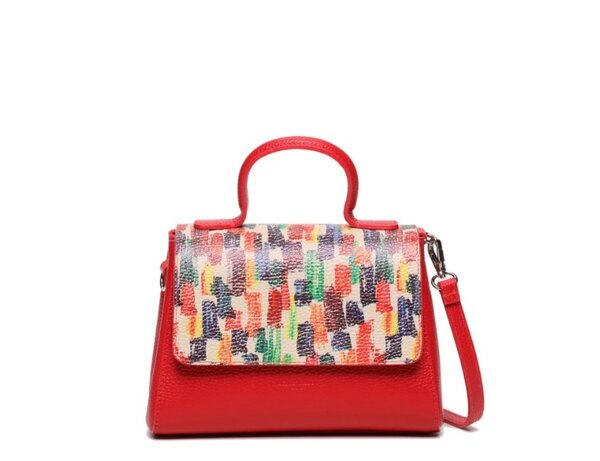 Sac en bandoulière Victor&Hugo en cuir Amalia couleur rouge