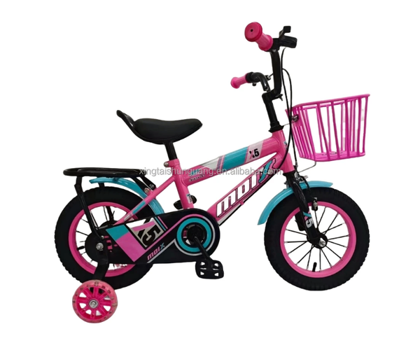 Vélo Enfant avec Roues d'Apprentissage et Panier