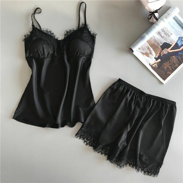 2 piece silk sleepwear