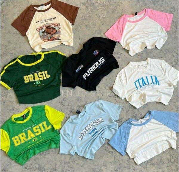 T-shirts décontractés multicolores