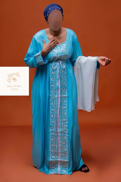 Robe en coton bleue