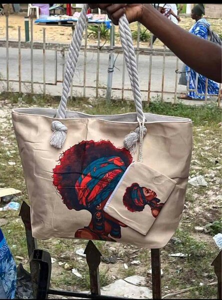 Sac cabas imprimé ethnique