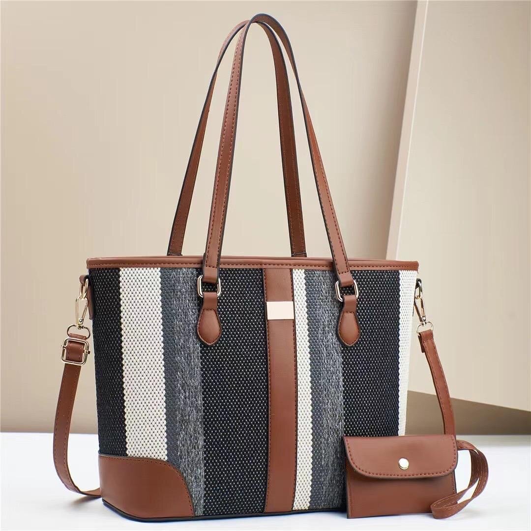 Sac cabas en toile rayée