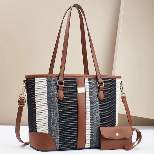 Sac cabas en toile rayée