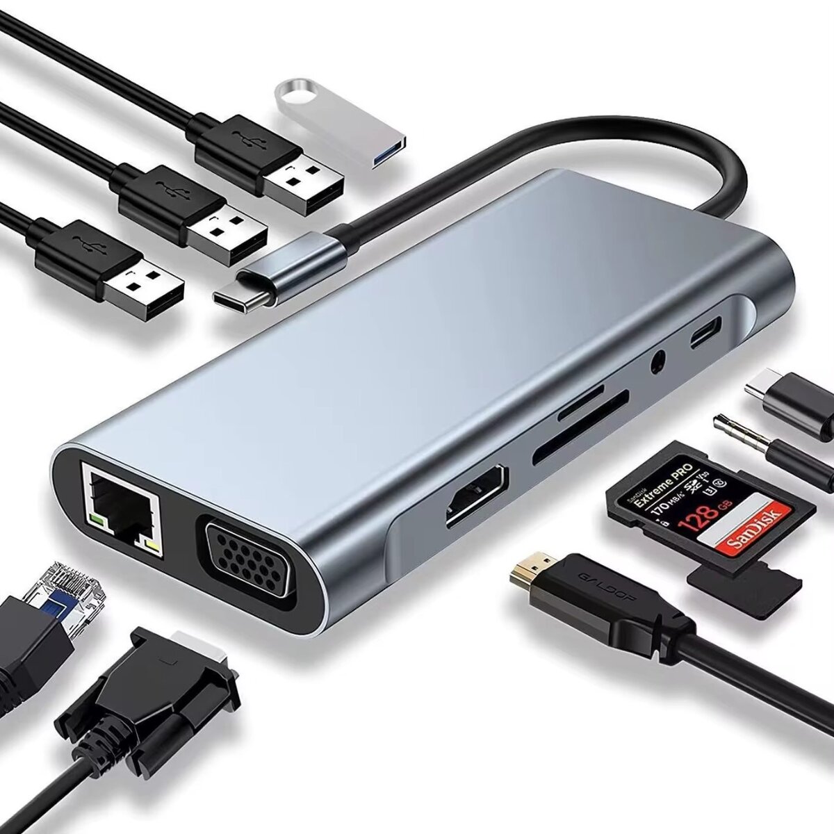 Adaptateur USB-C 9-en-1