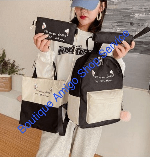 Ensemble sac à dos chat 4 en 1