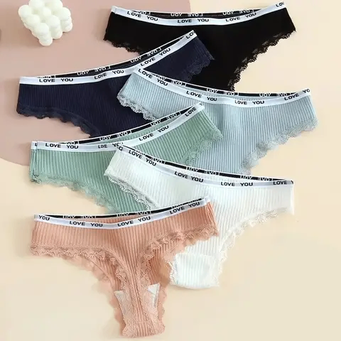 Cotton thong panties