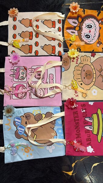 Sacs fourre-tout kawaii en toile