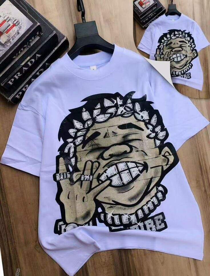 T-shirt amusant imprimé visage