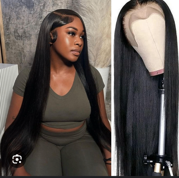 20 inches straight lace front wig cap