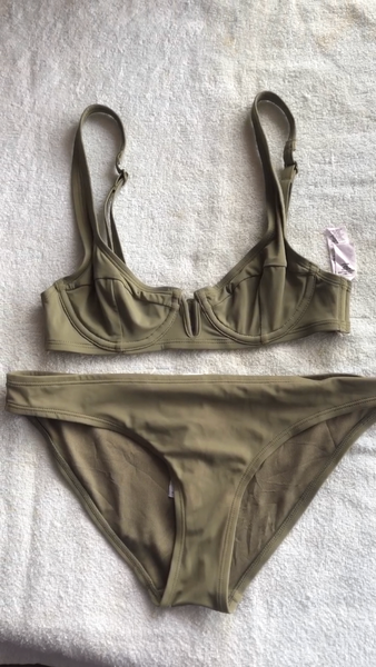 Bikini femme vert olive