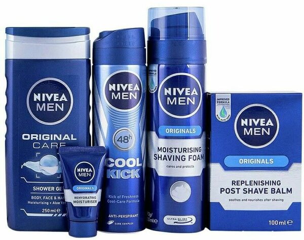 Men's Grooming Products From The Nivea Men Original Set