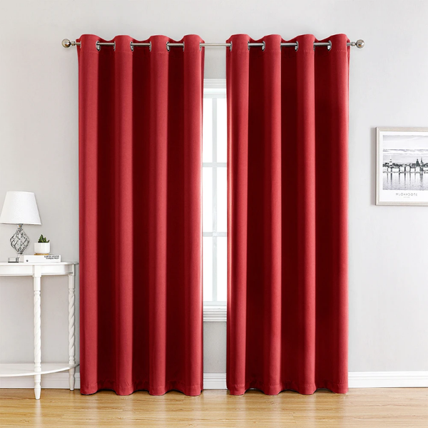 Rideaux occultants rouges élégant
