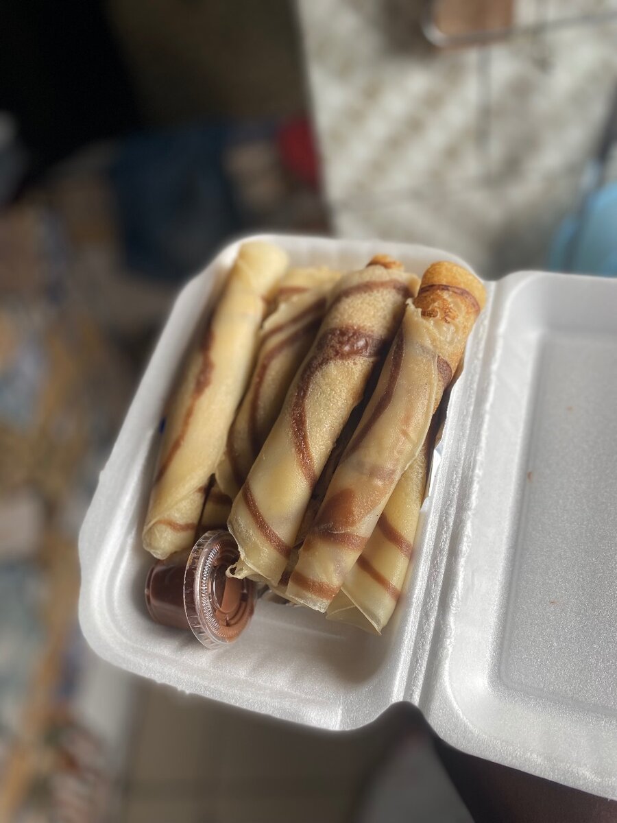 Crêpes roulées chocolat