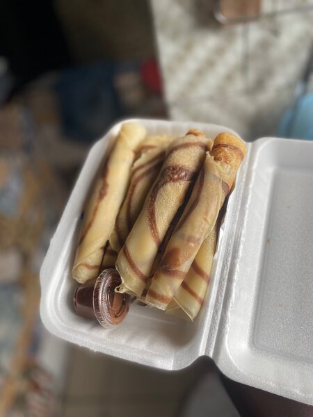 Crêpes roulées chocolat