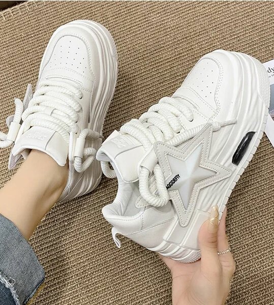 Sneakers blanches plateforme