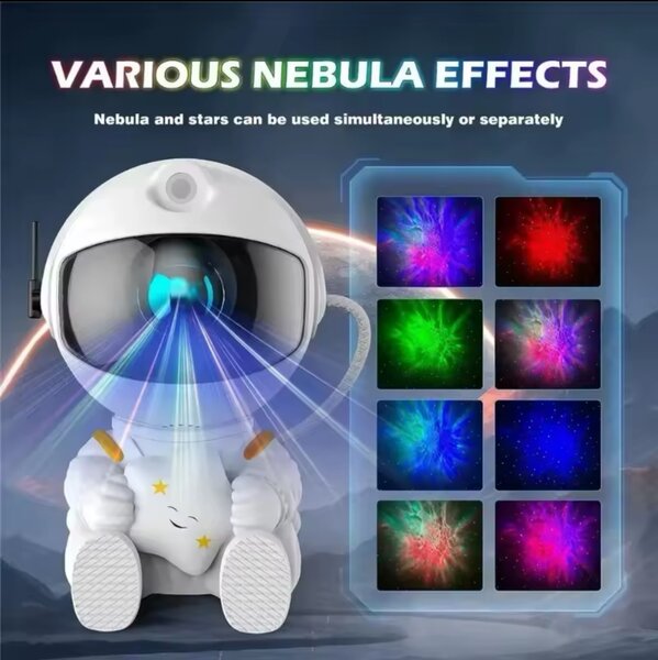 Astronaut Starry Galaxy Projector Light with Nebular