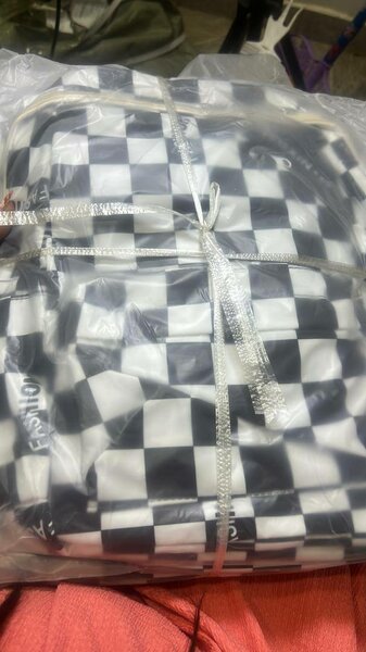 Sac à dos motif damier tendance