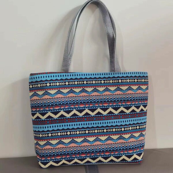 Sac cabas en toile imprimée