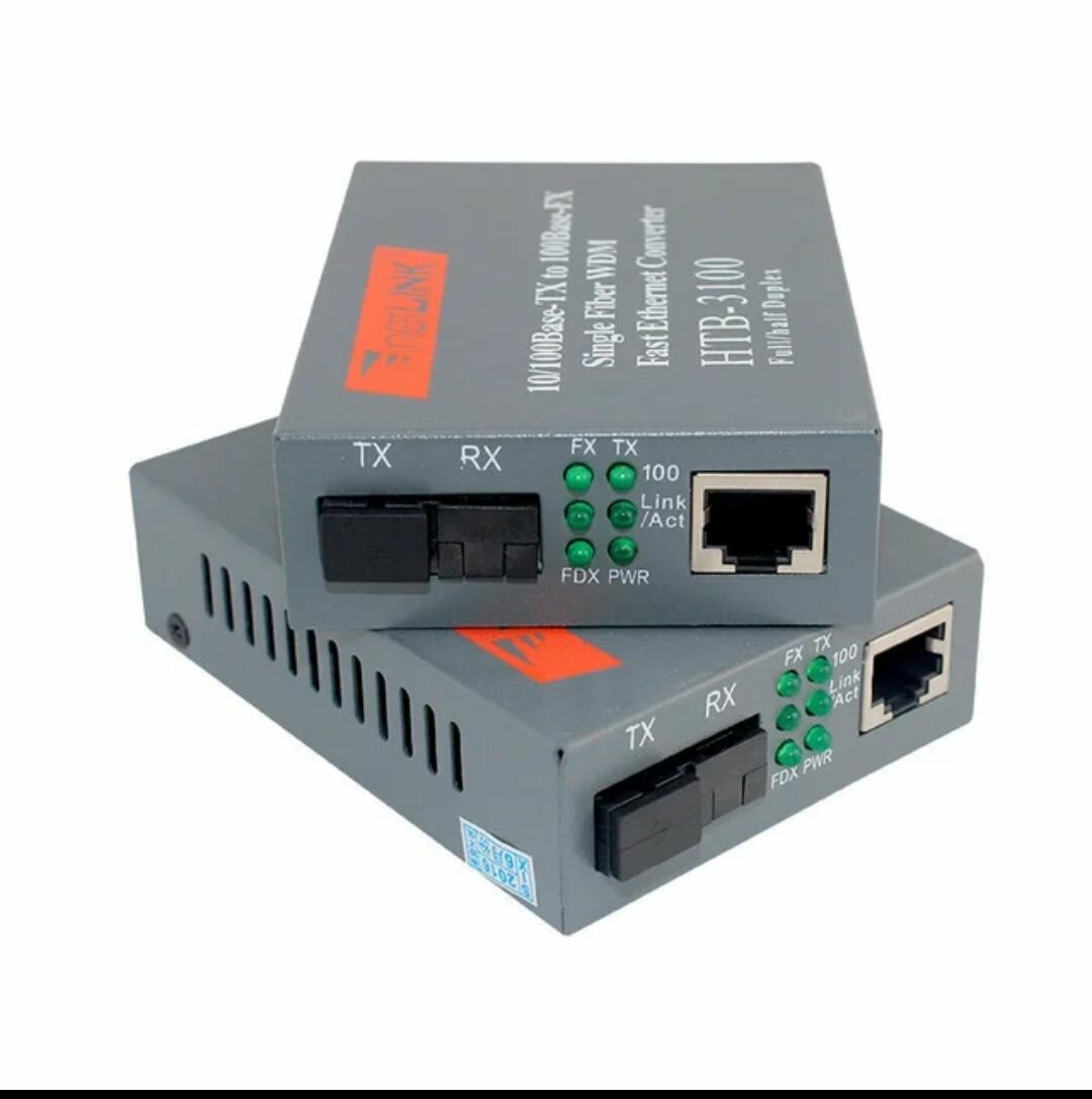 CONVERTISSEUR FIBRE 10/100 RJ45 VERS ST MULTIMODE sur 25km