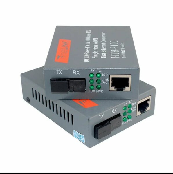 CONVERTISSEUR FIBRE 10/100 RJ45 VERS ST MULTIMODE sur 25km