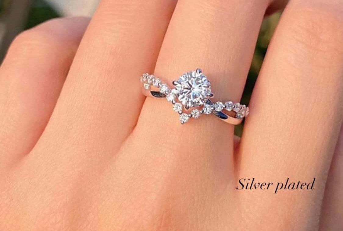Silver plated ring