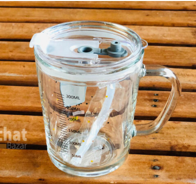 Deli Glass Mug With Straw
