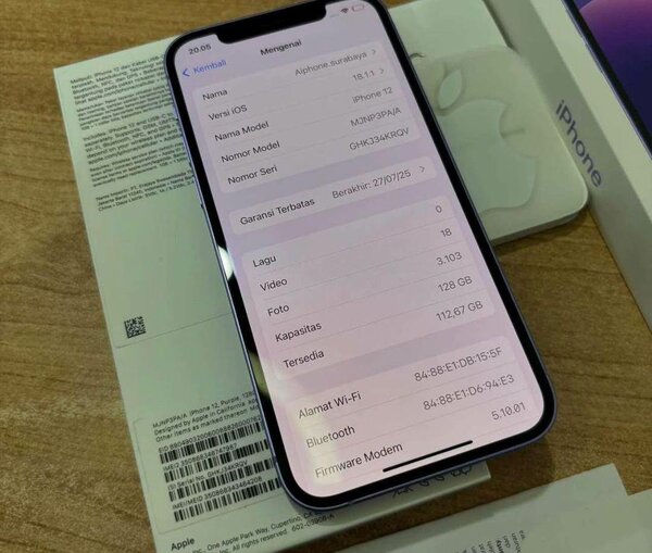 iPhone 12 128GB Violet Débloqué