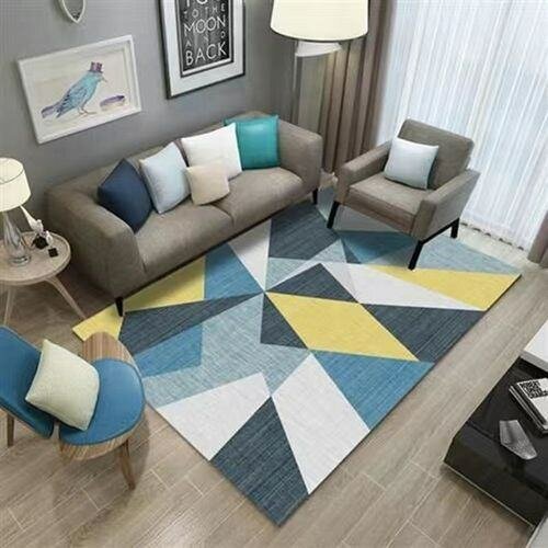 Tapis Géométrique Simple De Table Basse De Salon Moderne