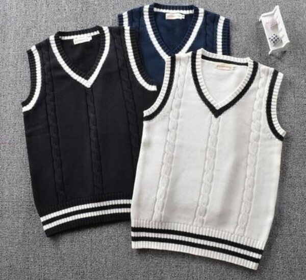 Pull sans manches en tricot