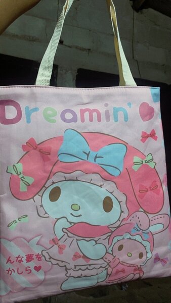 Sac à main en toile kawaii