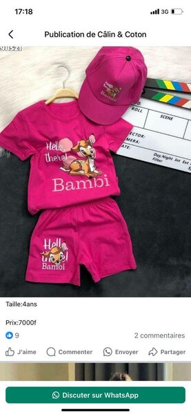 Ensemble Enfant Bambi