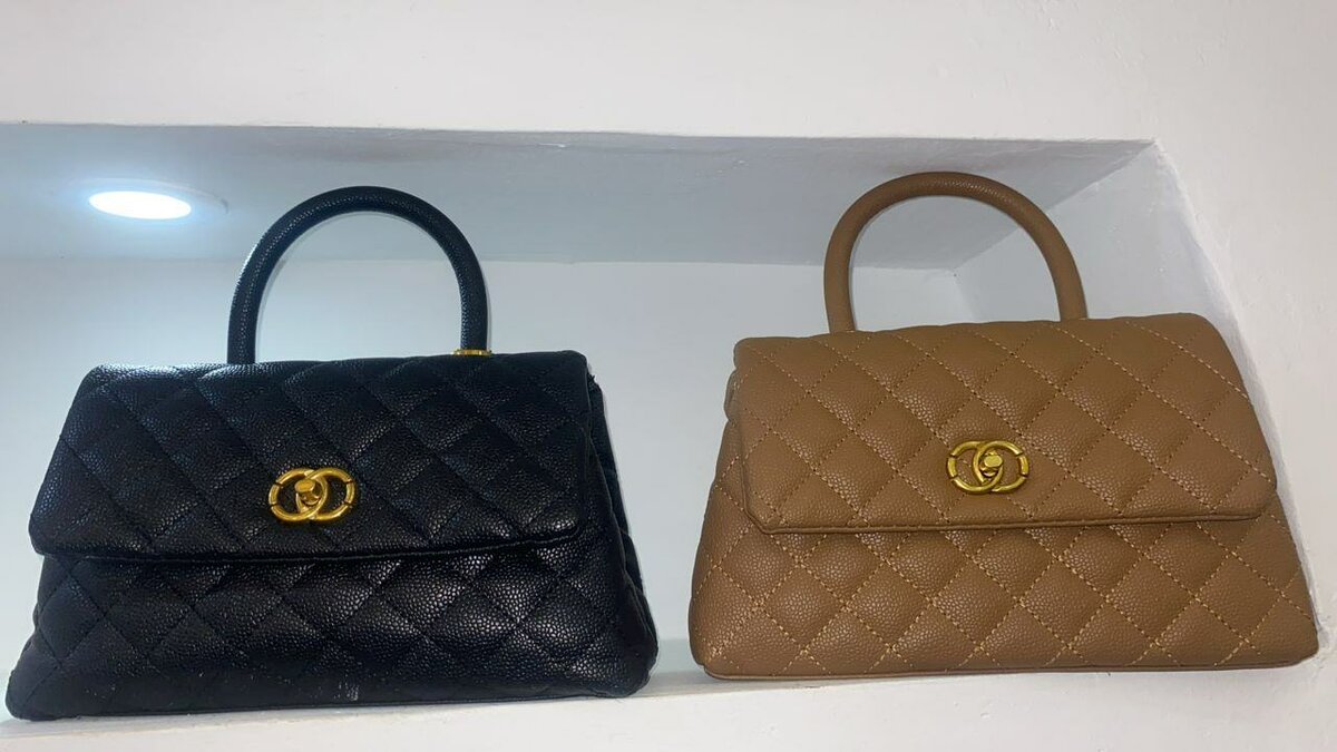 Sac à main en cuir matelassé