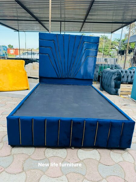 Double bed blue