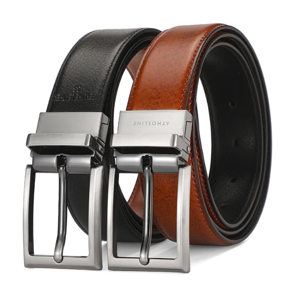 Ceinture en cuir double faces