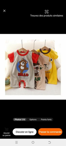 Pyjama Bébé Animaux Coton