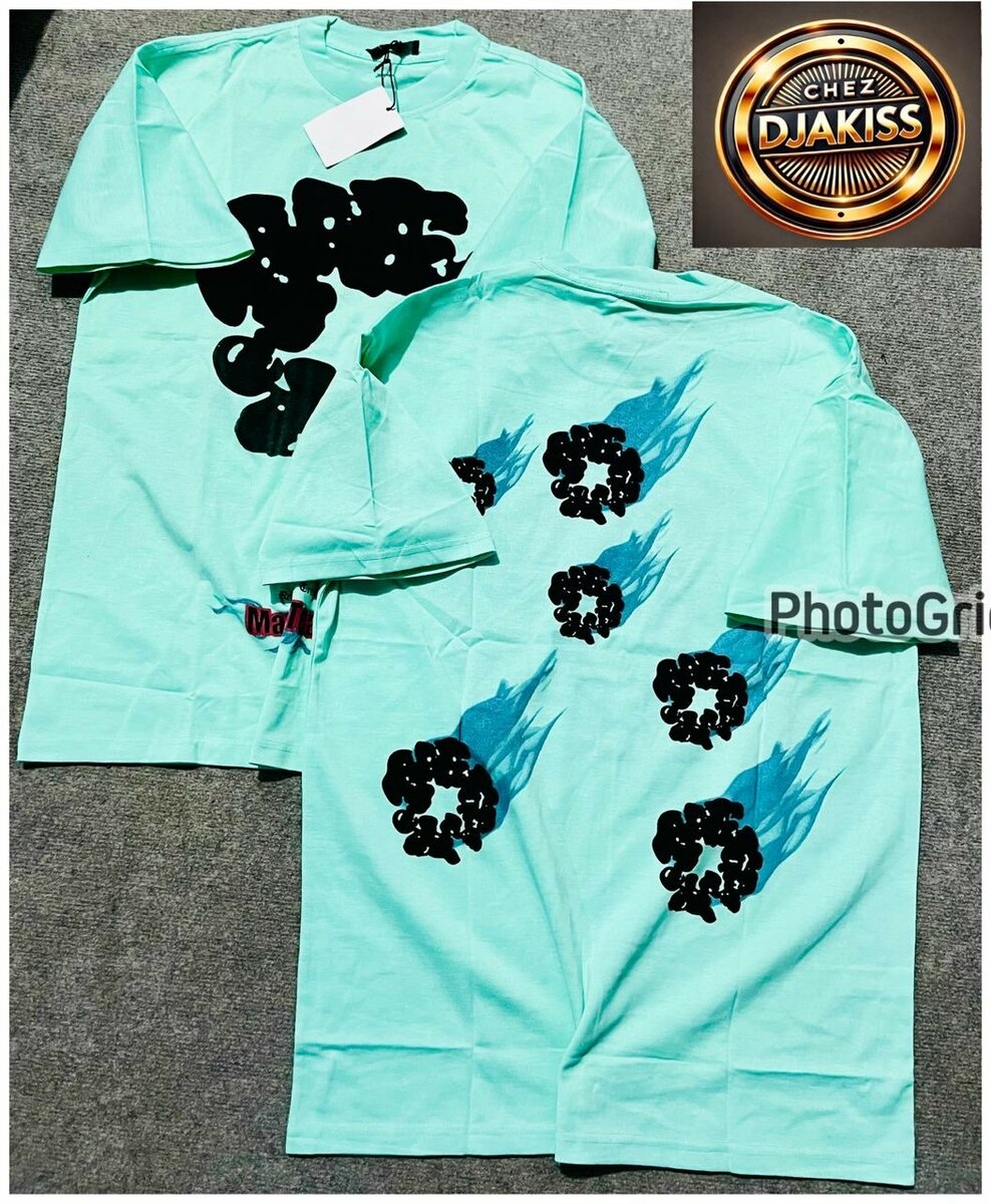 T-shirt graphique turquoise