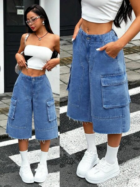 Bermuda en denim pour femme