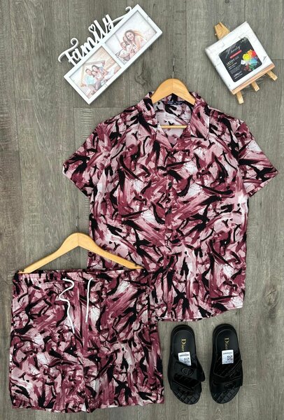 Ensemble chemise et short imprimé