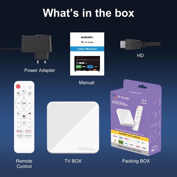 BOX ANDROID H96 MAX ANDROID 14