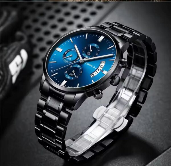 Montre Homme Acier Bleu