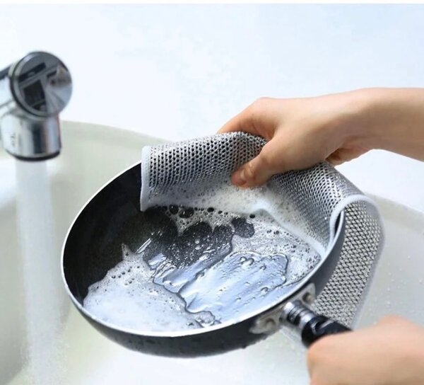 Steel wire cleaning rag