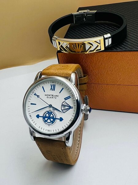 Montre de Luxe Homme (MONTBLANC) + un Bracelet offert