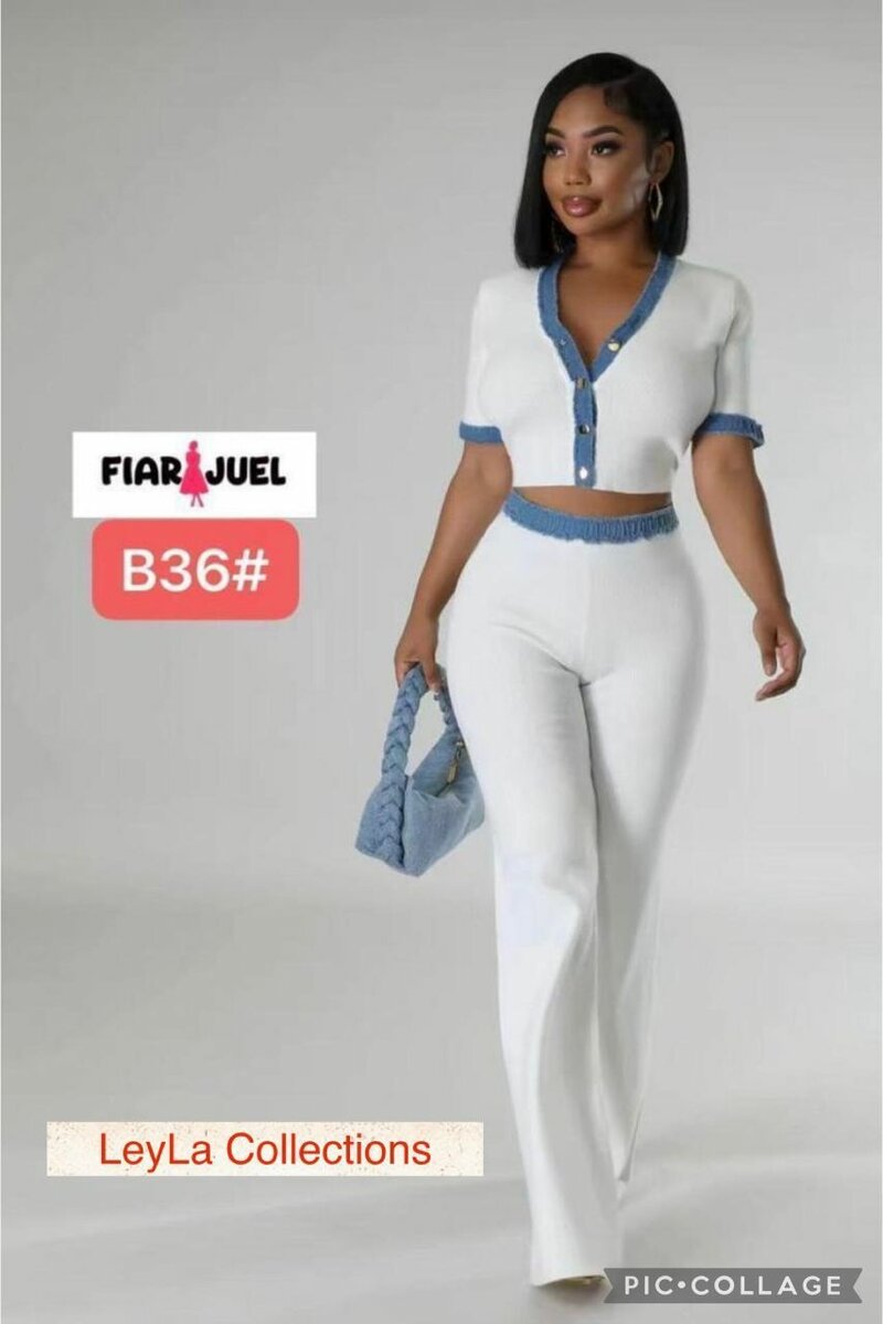 Ensemble chic blanc et denim